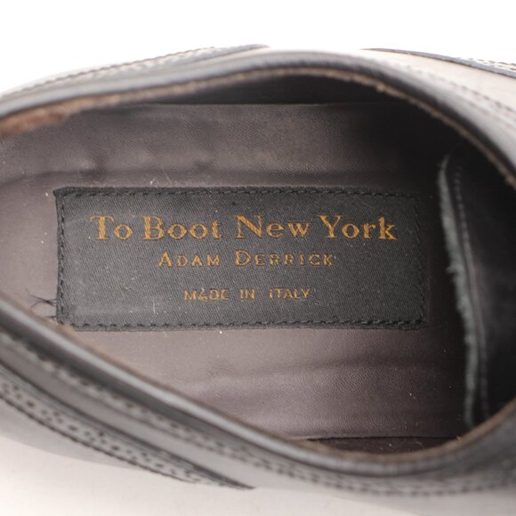 To Boot New York Italy Men’s Size 9.5 Cap-Toe Oxford Black Leather Dress Shoes